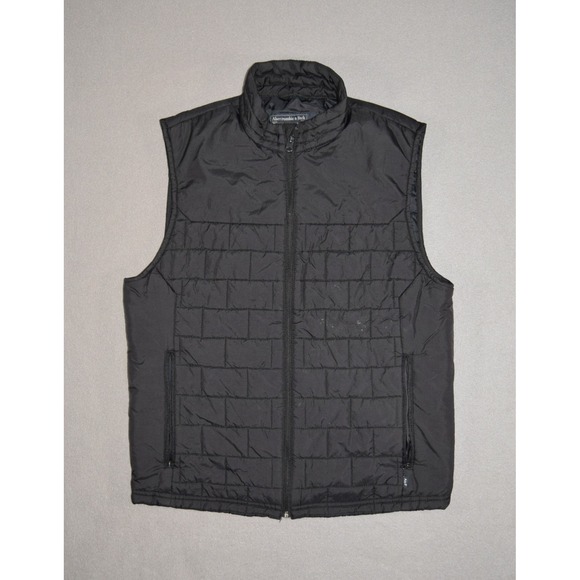 Abercrombie & Fitch Other - Abercrombie & Fitch Jacket Mens Medium Black Quilted Vest Primaloft Insulated